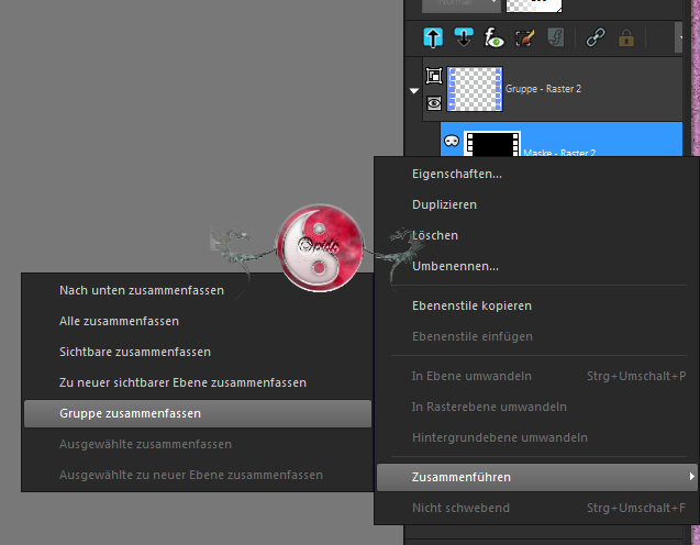 Screenshot Gruppe zusammenführen 4